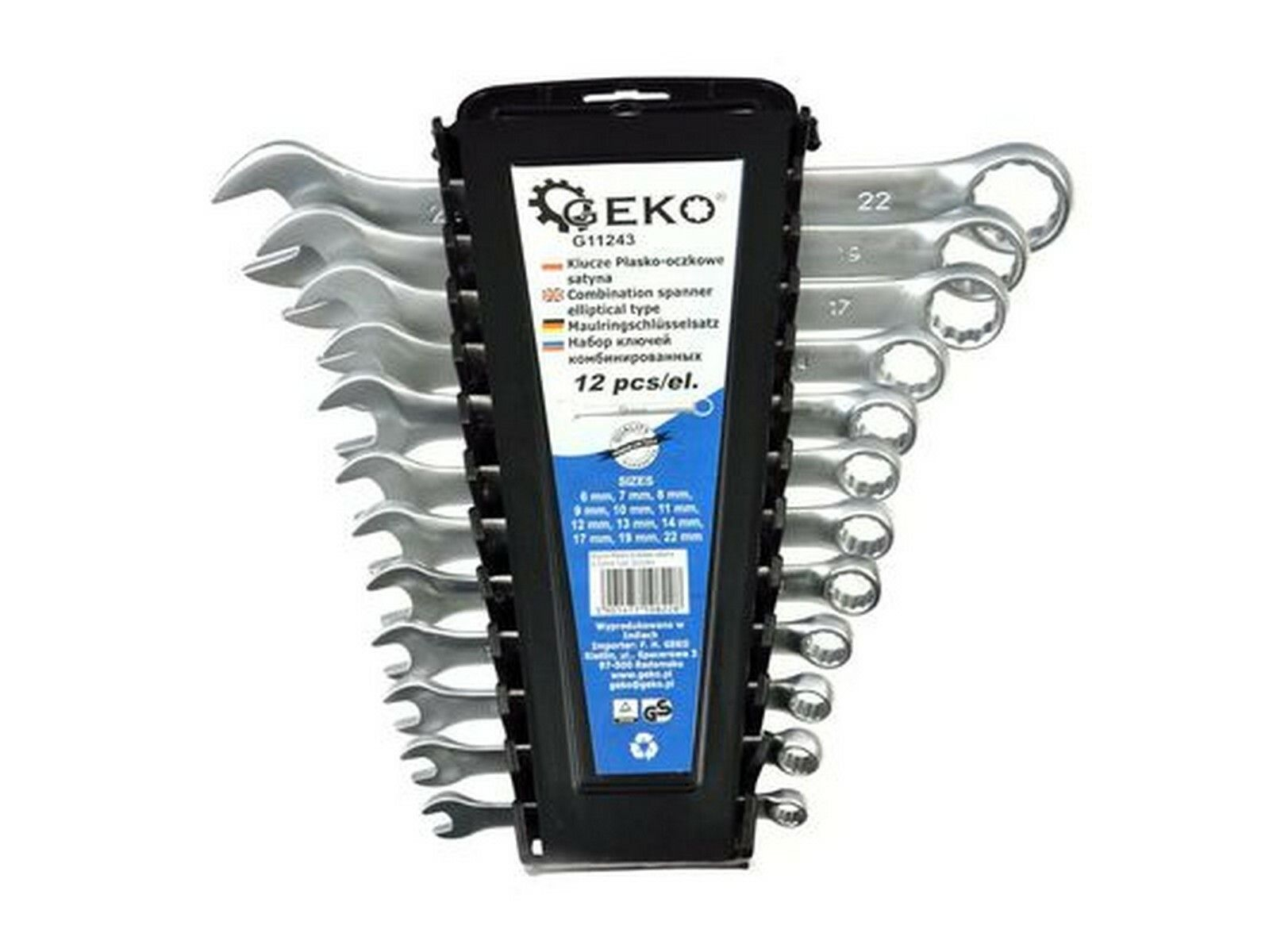 Import Schlüssel Geko Wrench Set 15 Grad Winkelführung Matt
