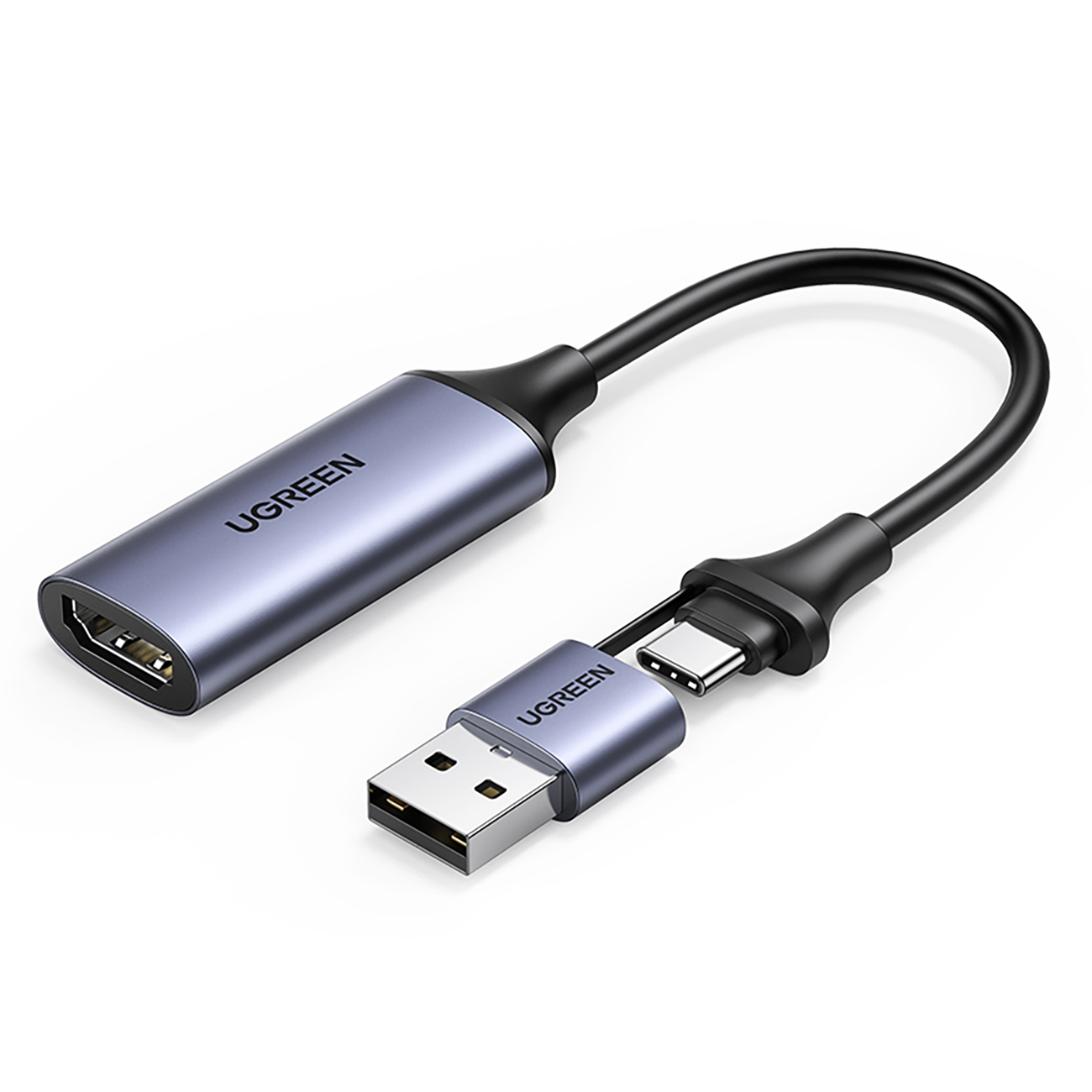 Ugreen Grau Audio- Und Video-Adapter Usb-A / Usb-C - Hdmi Cm489, - Image 4