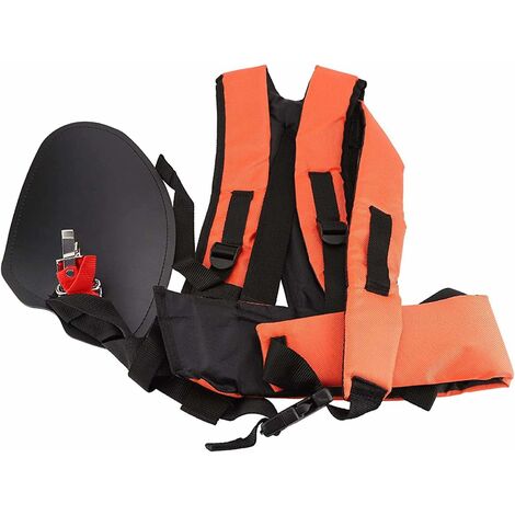 Harnais double en Y pour tondeuse et débroussailleuse, bretelles nylon rembourrées, réglable