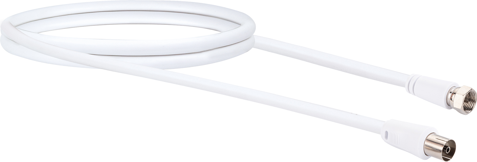 Schwaiger Gmbh - Schwaiger Sat Antennen Adapter Kabel Kvck171 532 (75db) F Iec Weiß, 1,5m, 1x F Stecker / 1x Iec Buch Antennen &