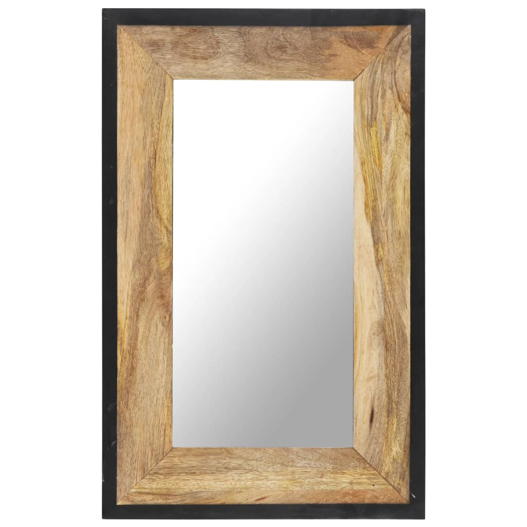 Vidaxl – Miroir Sur Pied 80x50 Cm En Bois De Manguier Massif
