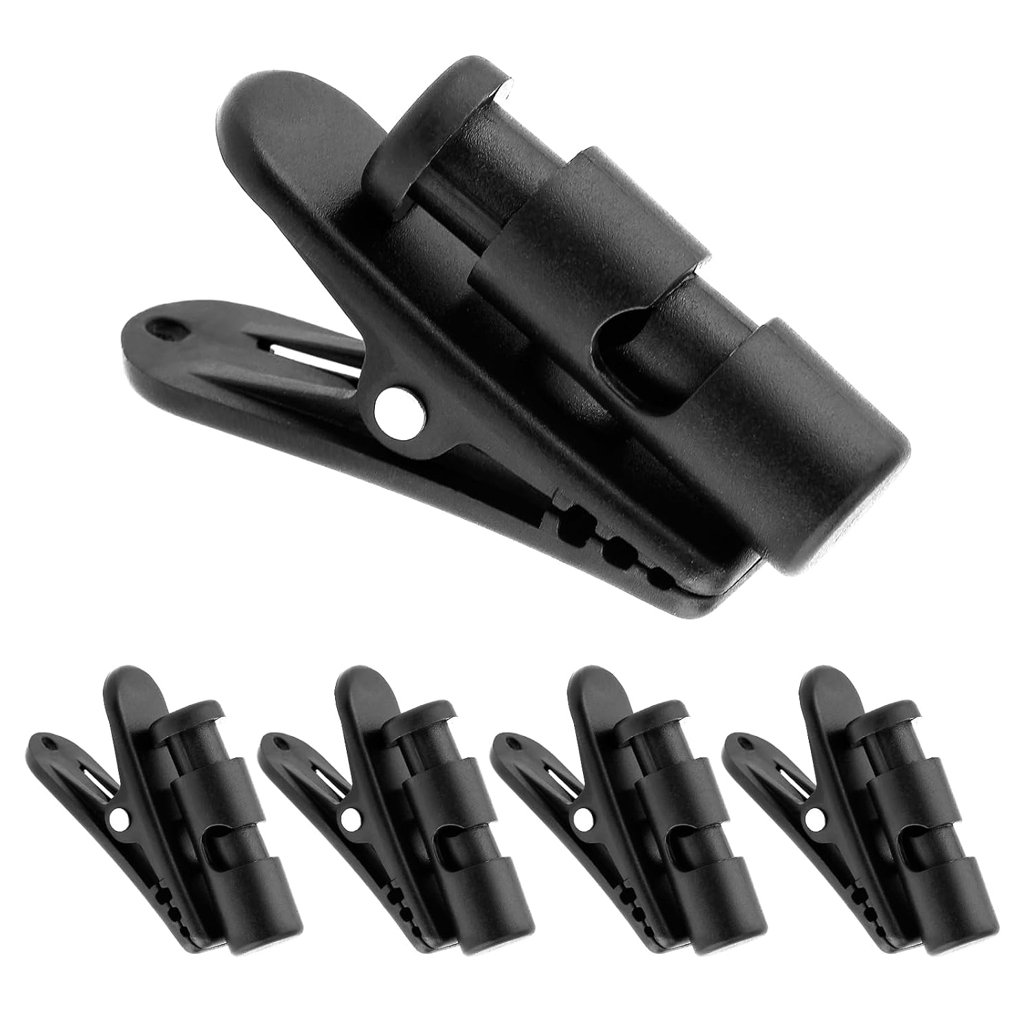Set Di 5 Clip Per Cavi Di Cuffie, Clip Nere Per Cavi Di Cuffie Audio, Accessori Per Cavi Di Cuffie Audio - Aquaforge