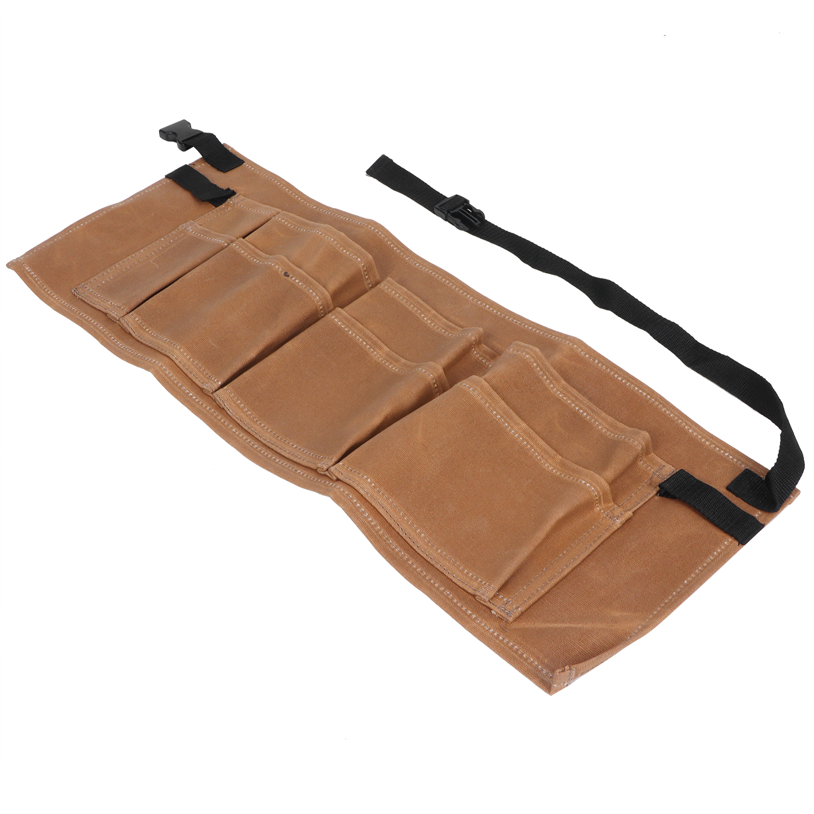 Ceinture porte-outils réglable 8 poches en toile cirée, 64,5 x 26 cm, 1 pièce