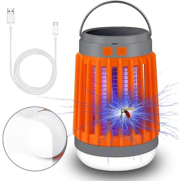 Lampe De Camping Solaire, Lampe Uv Anti-moustiques, Lanterne De Camping Étanche Ip67, Lampe De Tente Portable, Rechargeable Par Usb.