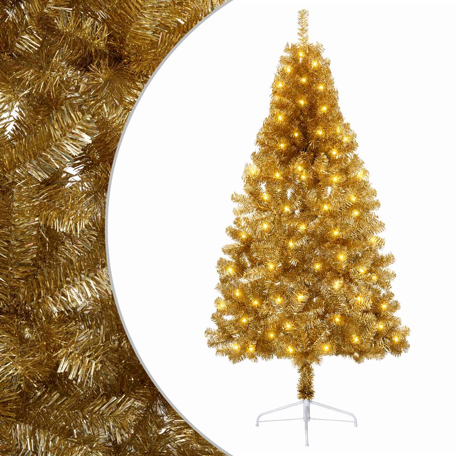 Vidaxl Gold Weihnachtsbaum, Künstlicher Weihnachtsbaum (240 Cm) - Bild 2