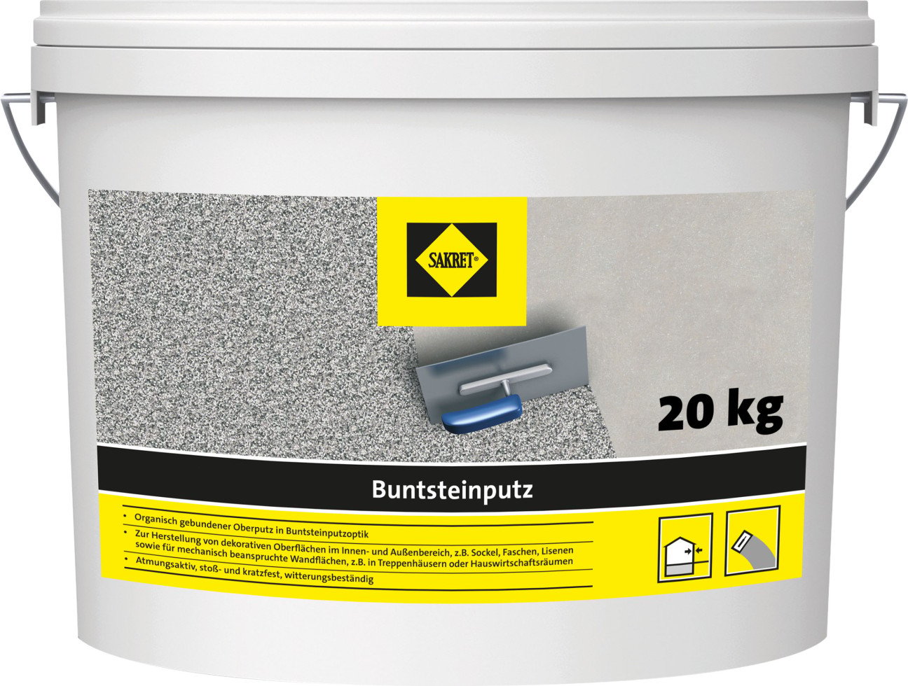 SAKRET Buntsteinputz rot-braun 20 kg - Image 2