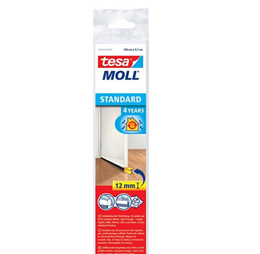 tesa Moll Türdichtschiene weiß, für Spalten bis 12 mm - Image 4