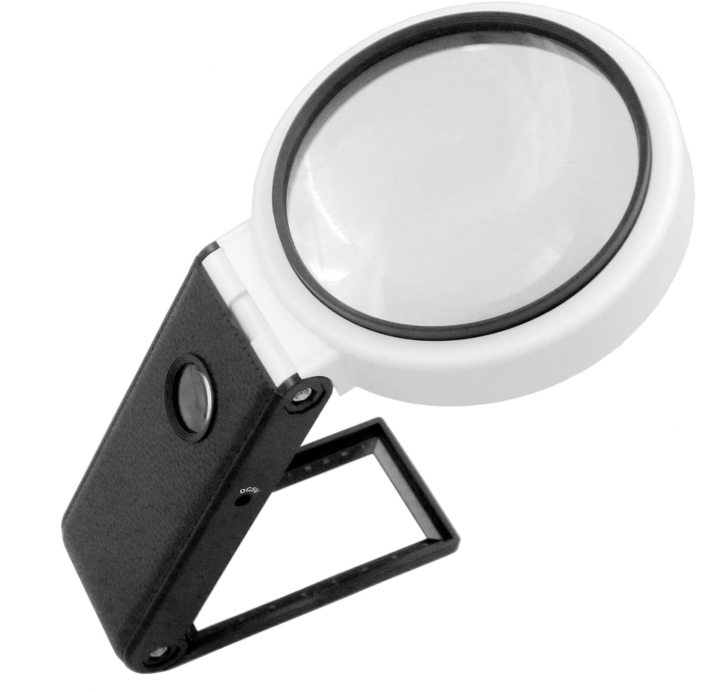 Loupe à main 10x 30x avec éclairage LED et support pliable, base graduée faisant règle
