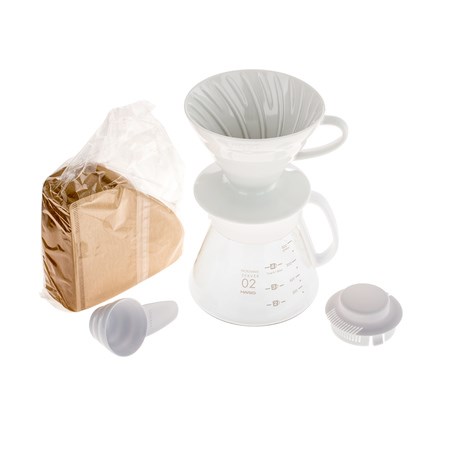 Hario V60-02 Craft Ceramic Dripper Set - Weiß - Bild 6