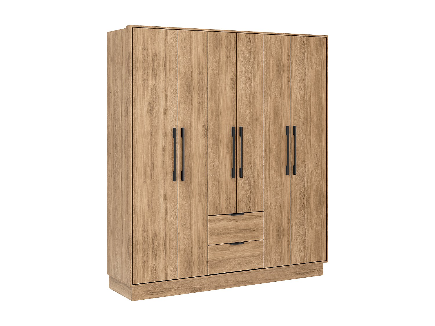 Vente-unique - Armoire 6 Portes Et 2 Tiroirs - L162 Cm - Coloris