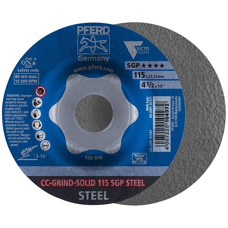 Millstone Cc-grind Solid 180 Millimetri Pferd Gsp Acciaio AUGUST R�GGEBERG GMBH&CO.KG