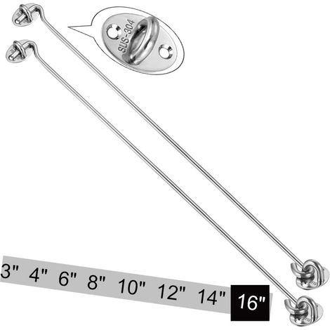 Crochet de cabine en acier inoxydable SUS 304, œillet, diamètre 6 mm, lot de 2