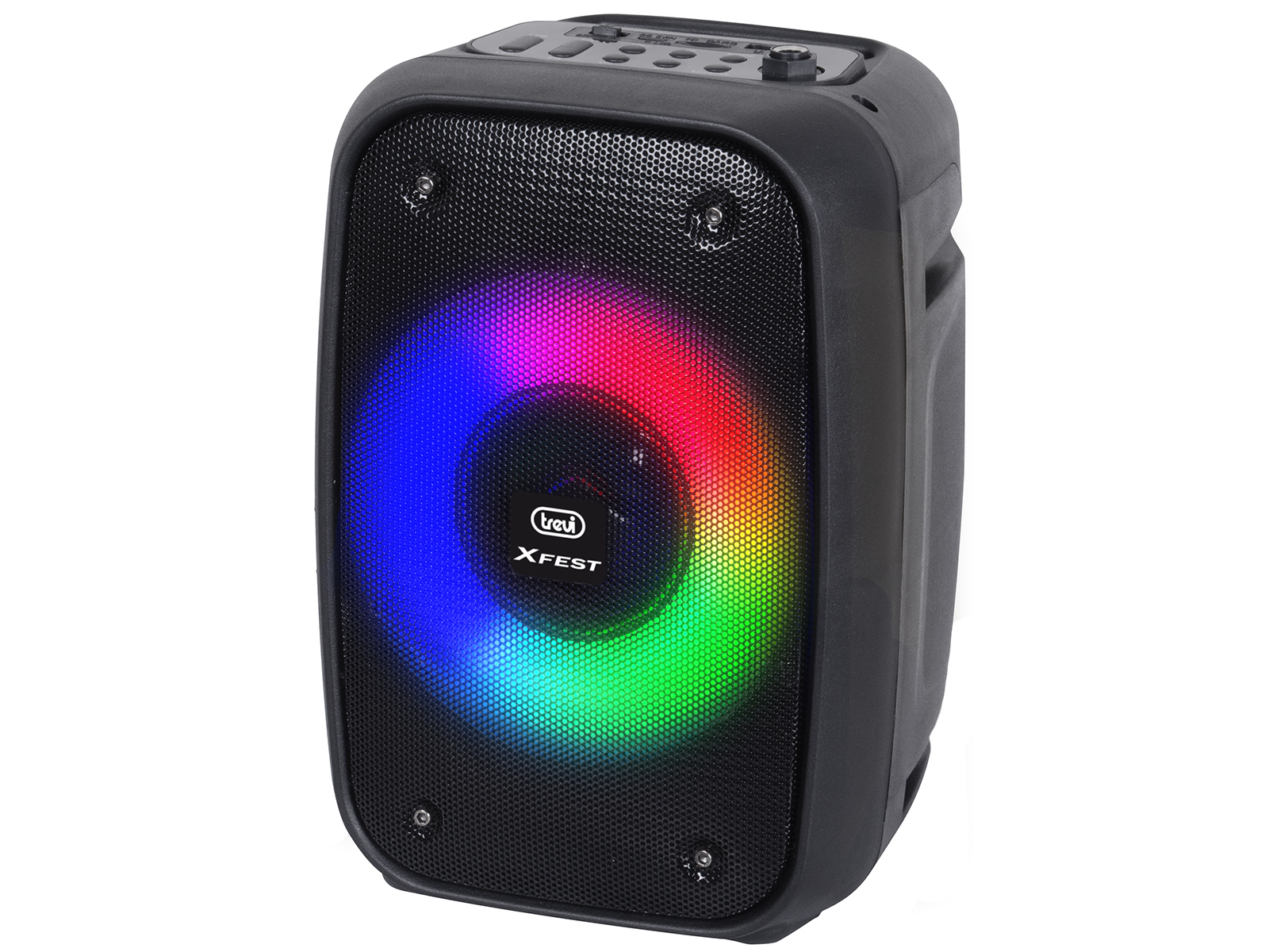 Trevi Schwarz Xfest Xf 150 Kb Tragbarer Verstärkter Lautsprecher 15W, Usb, Micro Sd, Bluetooth Und Tws Funktion, Karaoke Party Lautsprecher Mit Mikrofon Inklusive