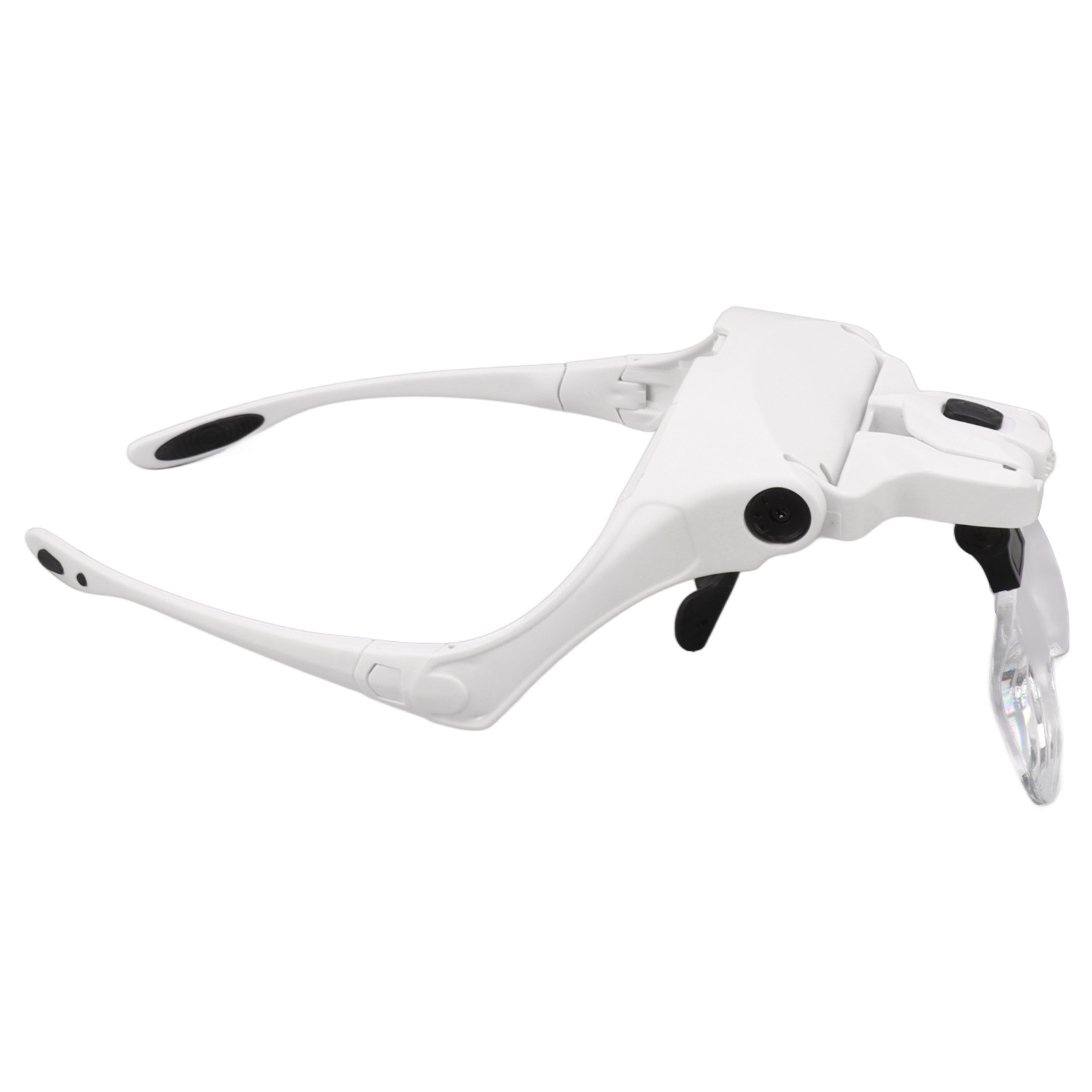 Loupe frontale à LED, 5 lentilles interchangeables 1x à 3,5x, cadre ABS, sangle élastique