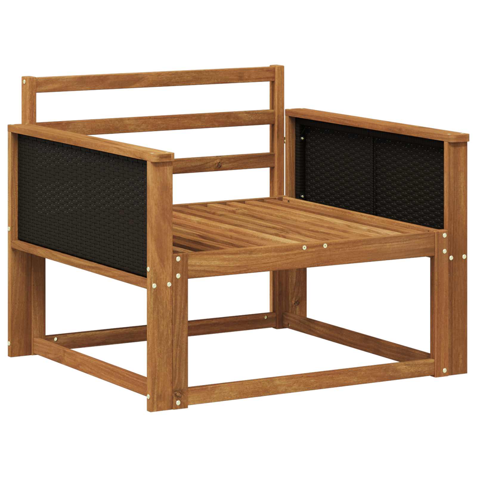 vidaXL Sofá Intermedio de Exterior Madera de Acacia Sólida Natural