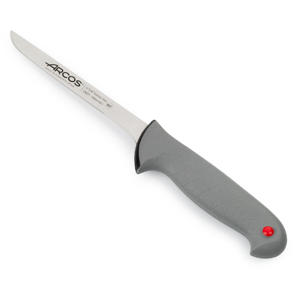 Arcos Ausbeinmesser aus Nitrum Edelstahl 15 cm - Professionelles Fleischermesser zum Schneiden von Knochen und Fleisch - Ergonomischer Griff aus Polypropylen, Schwarz, Serie Color Prof - Bild 2