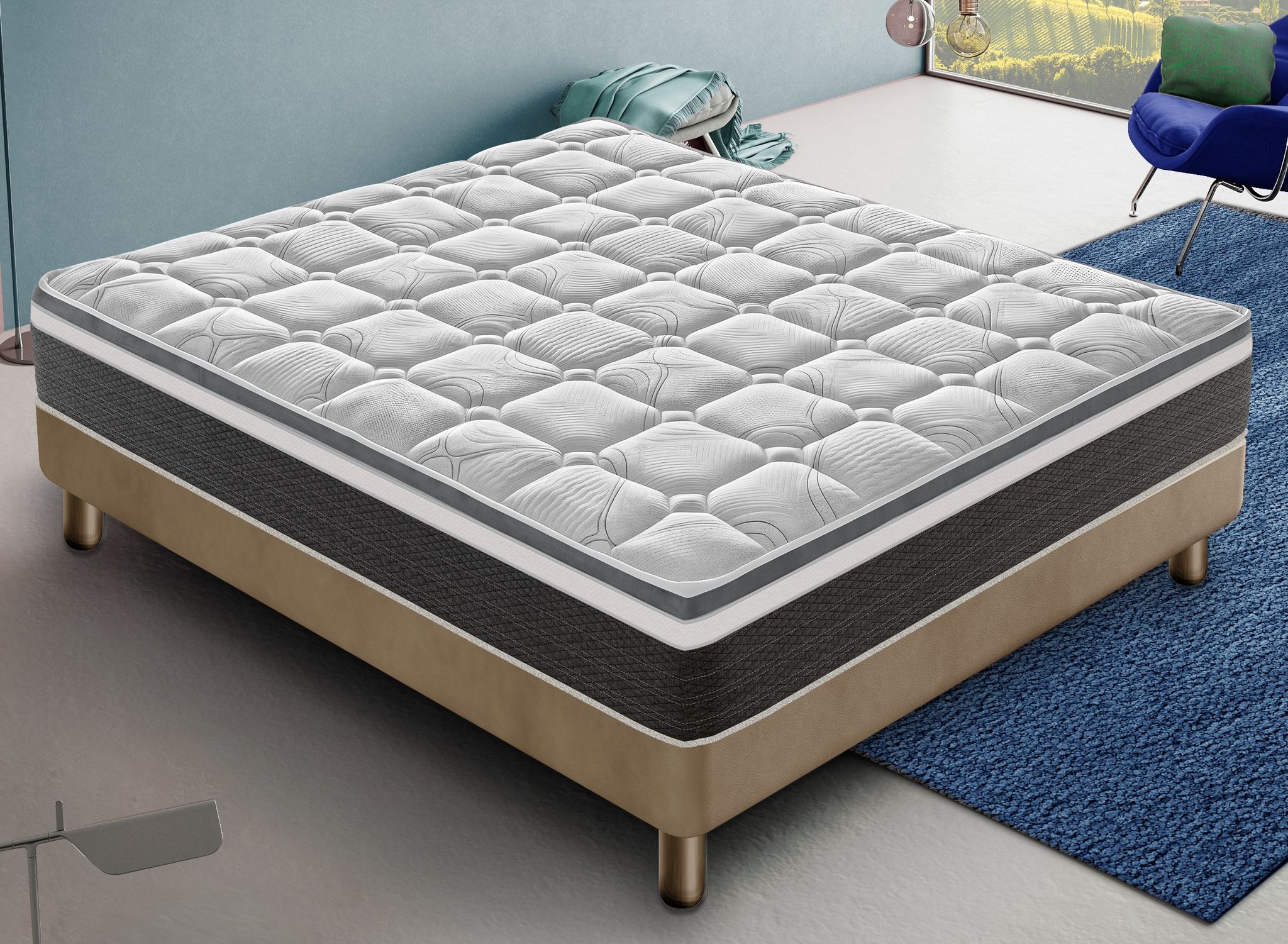 Ilovesleep - Matelas 180x200 Mousse À Mémoire De Forme - Haute Densité – Réversible – Epaisseur 30 Cm