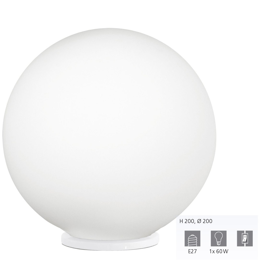 Tischlampe Klein 60w Attacco E27 Nickel 85264