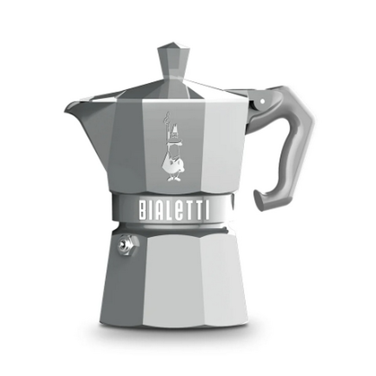 Bialetti Grau Italienische Kaffeemaschine, 6 Tassen, Silber - 0009076