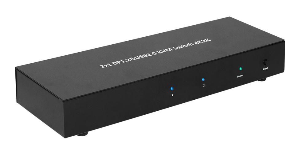 MicroConnect Displayport & USB 2 to 1 way, Videokabel, Schwarz - Image 3