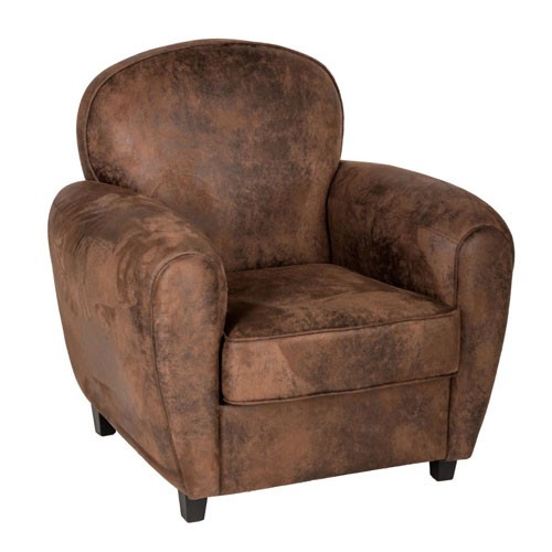 Atmosphera - Fauteuil Club Marron Stanis