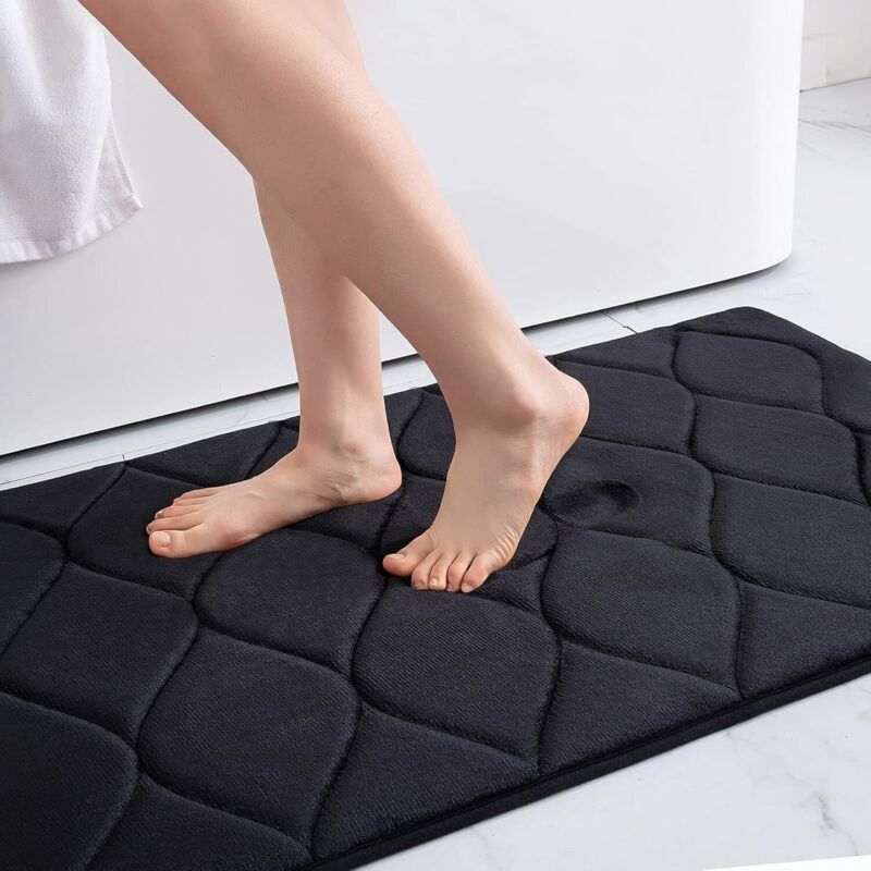 Tappetino Da Bagno In Memory Foam, Tappetino Da Bagno Ultra Morbido E Antiscivolo, Assorbente E Lavabile In Lavatrice, Tappetino Da Doccia, Tappetino Per Pavimento Del Bagno, 24''x17'',