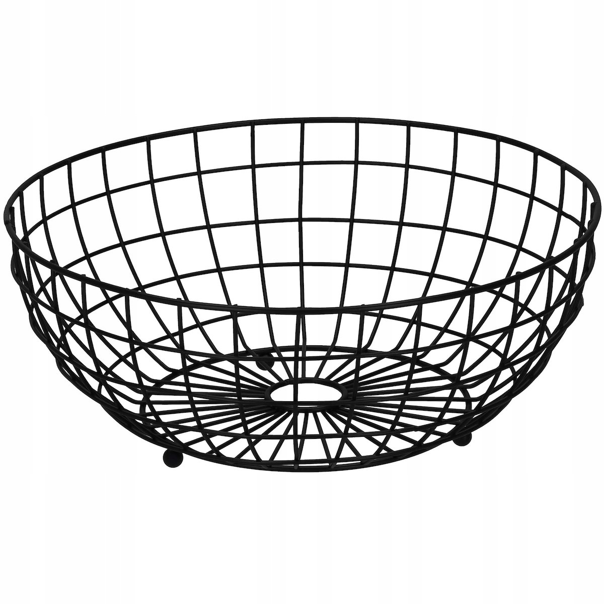 Springos Obstkorb Schwarz Metall Loft Schale Schüssel Korb Runde 28x11cm
