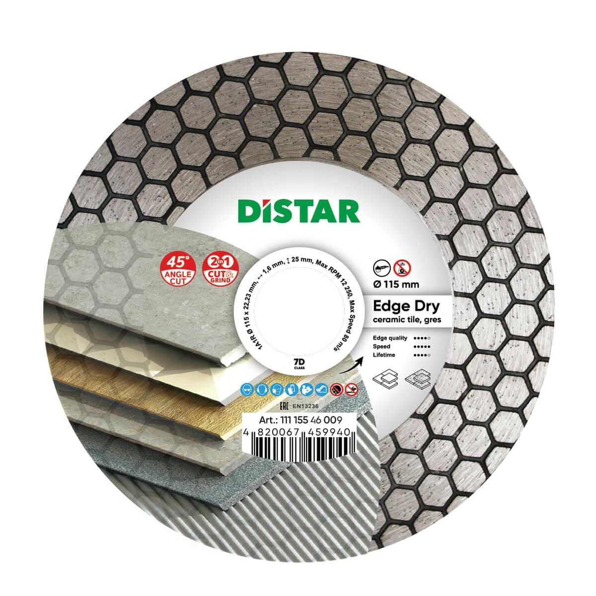 Coco Distar Diamanttrennscheibe, Trocken, 115 X 1, 6 X 25 X 22, 23 Mm