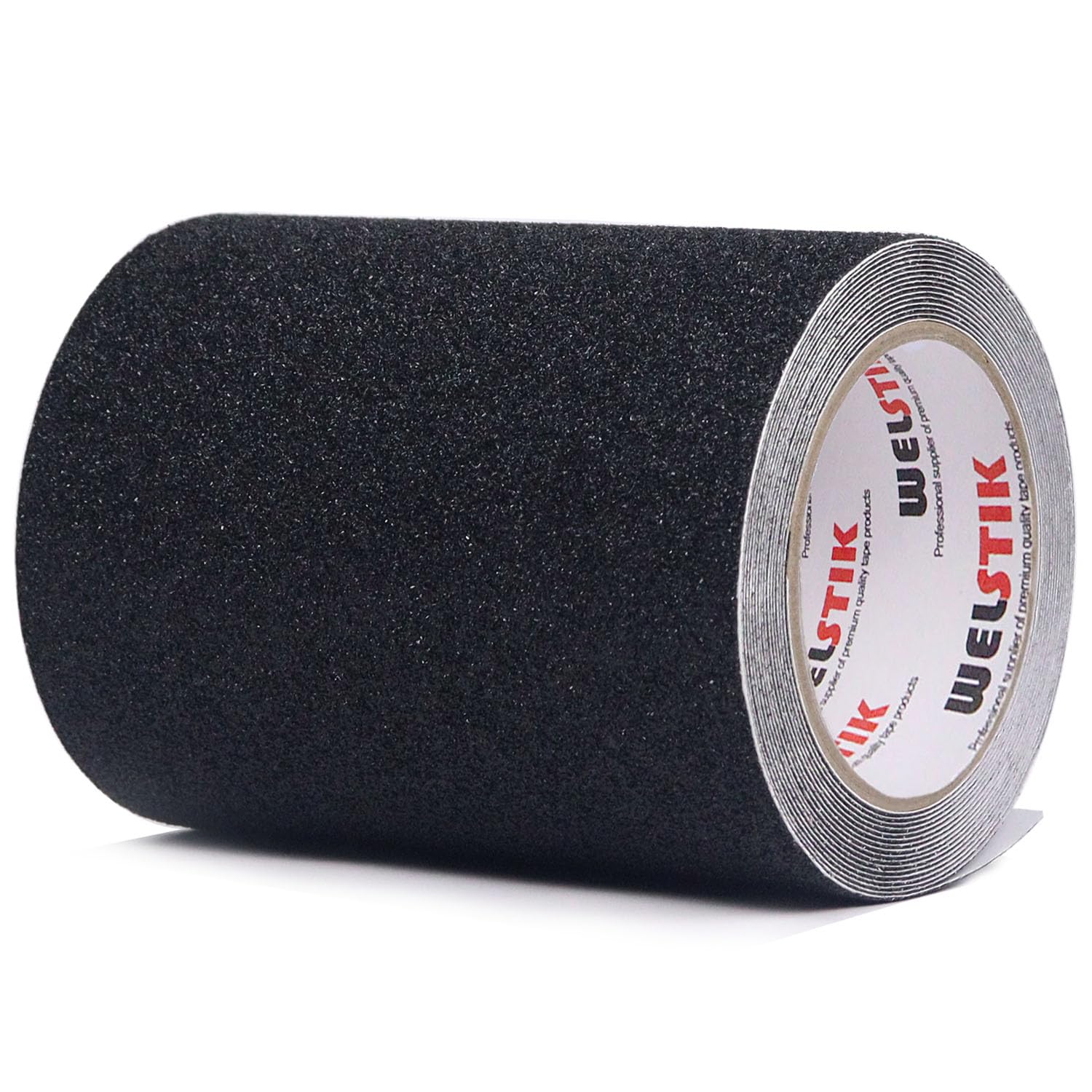 Bande antidérapante adhésive noire, 15 cm x 5 m, forte adhérence, résistante à l'eau