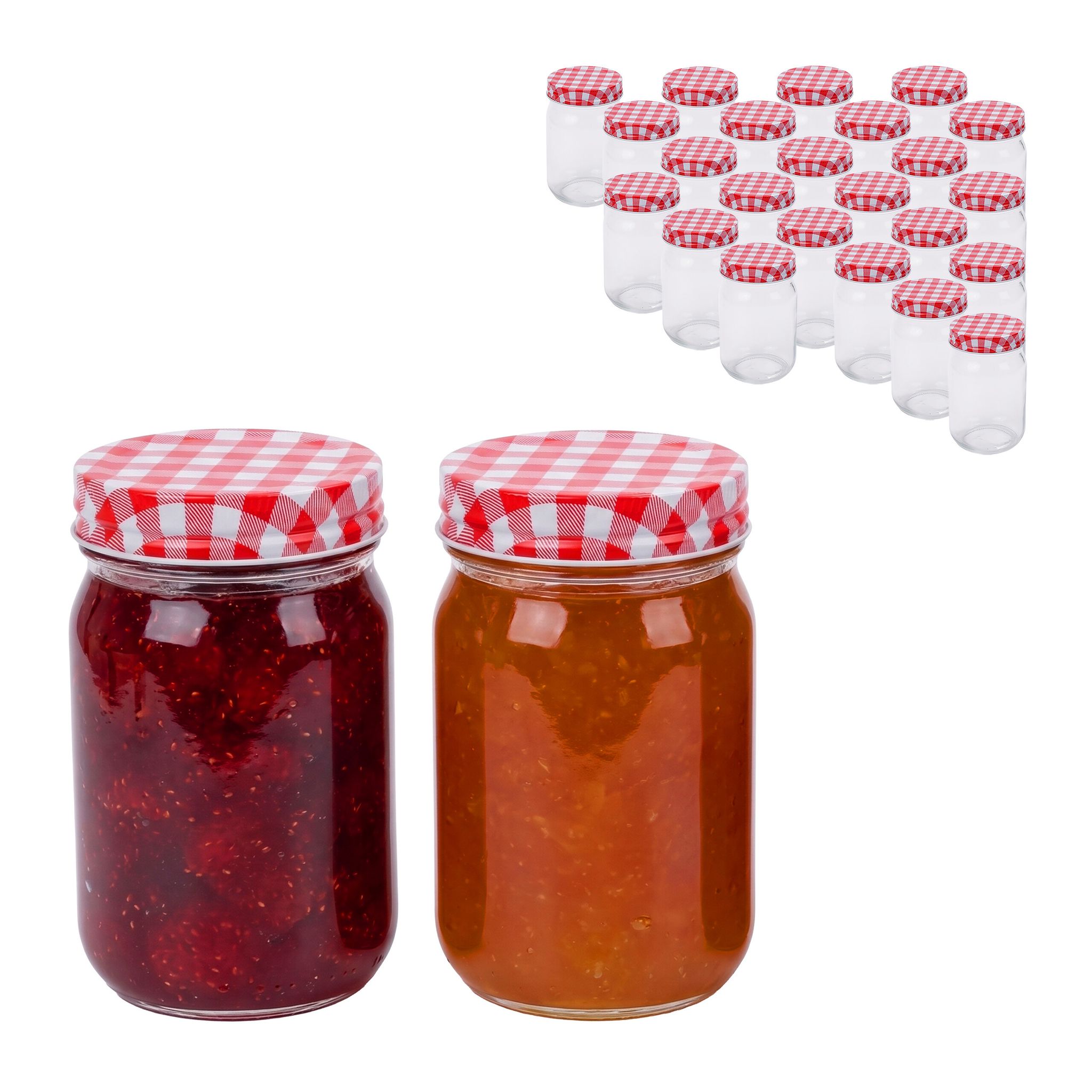 relaxdays Einmachglas "mit Deckel 400 ml, 25 Stück"