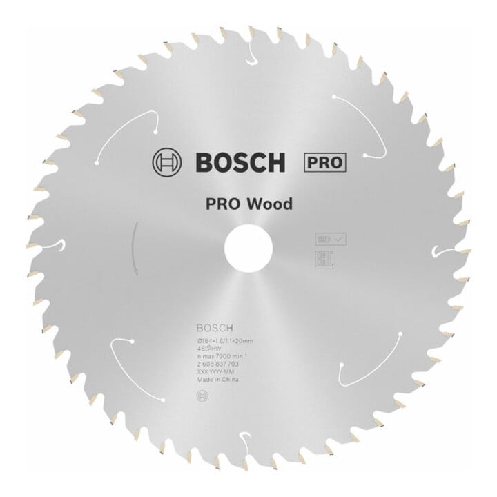 Lame PRO Wood pour scie portative, 184 mm, 48 dents — photo de l’offre ManoMano