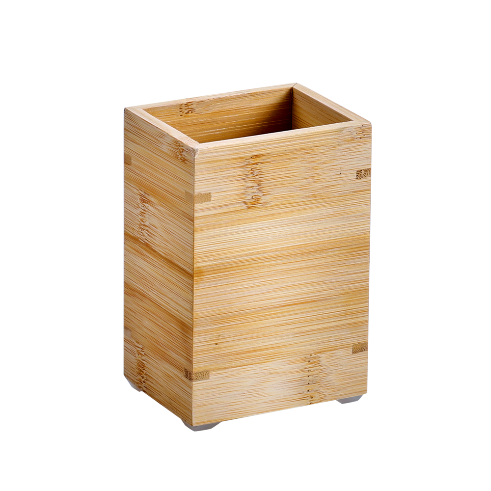 Zahnputzbecher Aus Bambus, 8 X 6 X 12 Cm