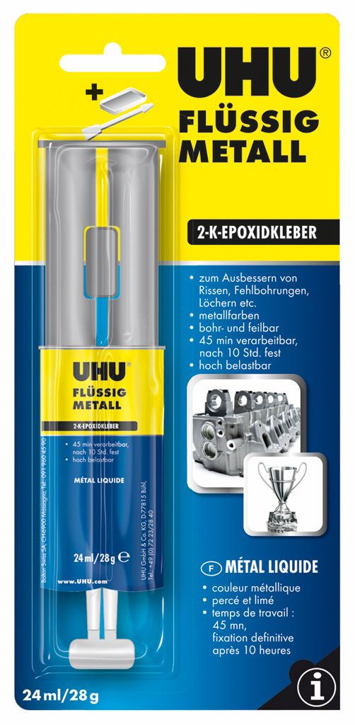 Uhu - Flüssigmetall Doppelkammerspritze 28 G Spezialkleber
