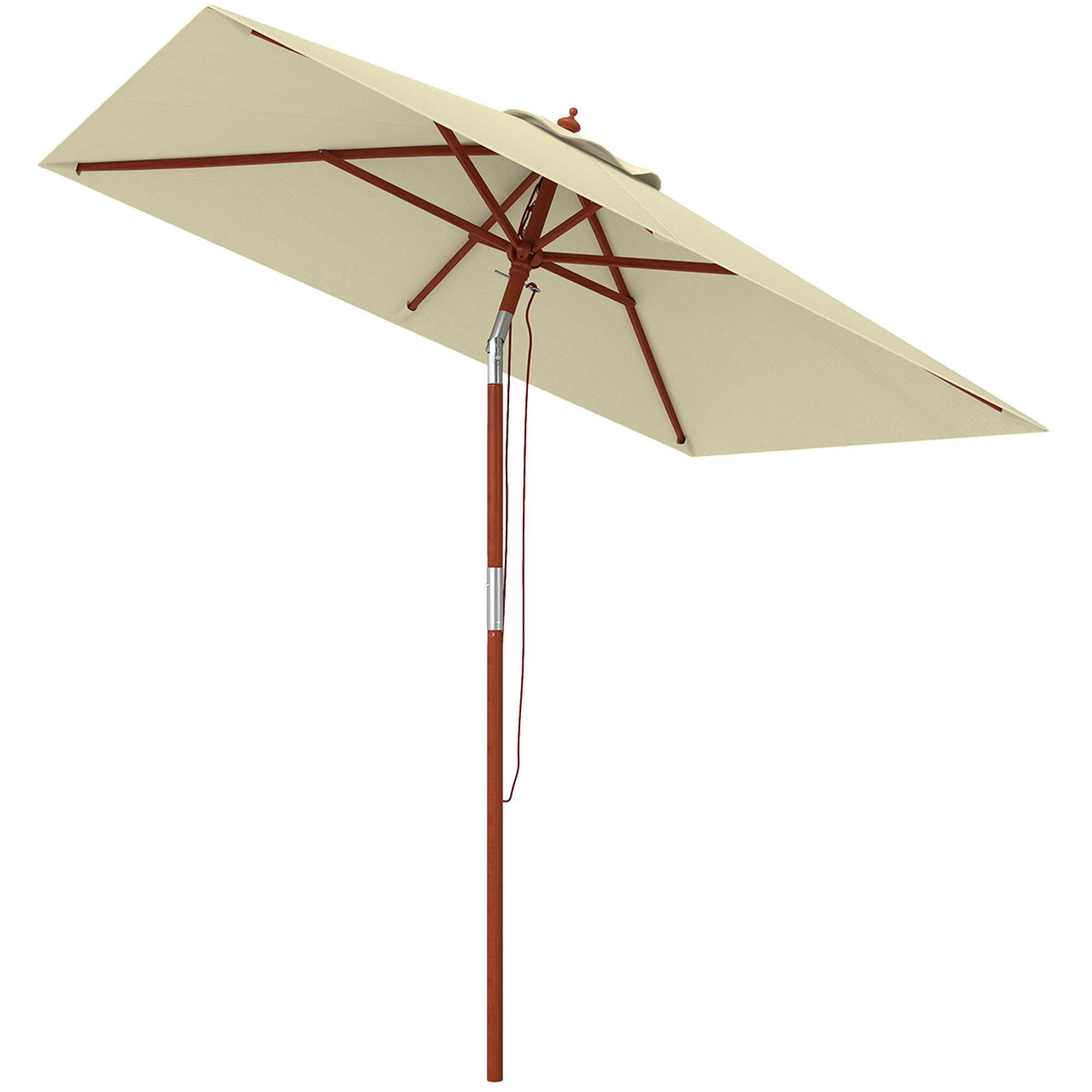 Parasol De Jardin Rectangulaire 200 X 150 X 235 Cm