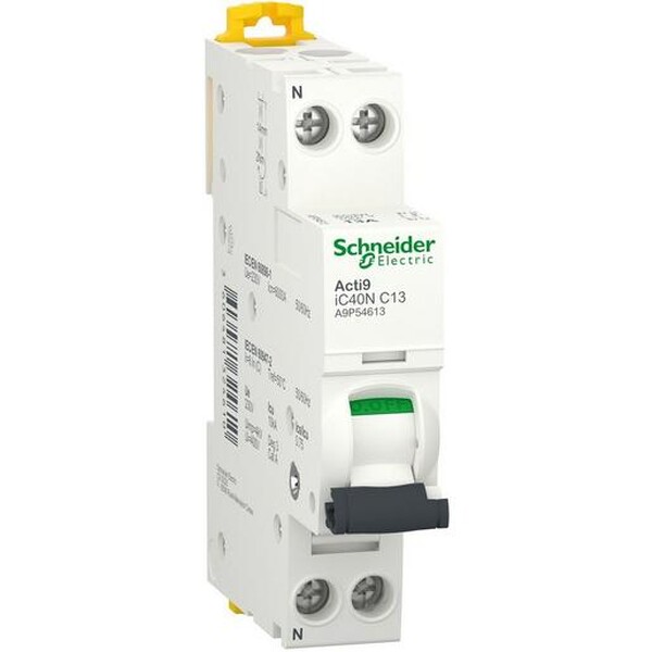 Schneider Leitungsschutzschalter Acti9 iC40N, Kennlinie C, 1P+N, 13A - A9P54613 - Image 3