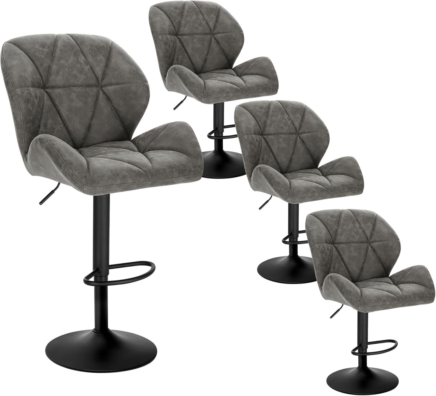 Woltu - 4 X Tabourets De Bar Réglable En Hauteur