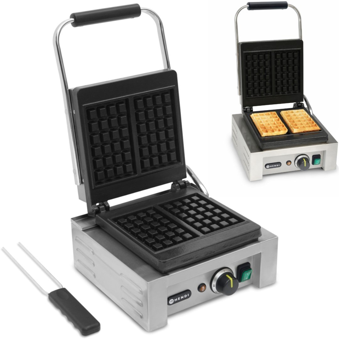 Hendi Silber Waffeleisen 1500W, Waffeleisen, - Image 3