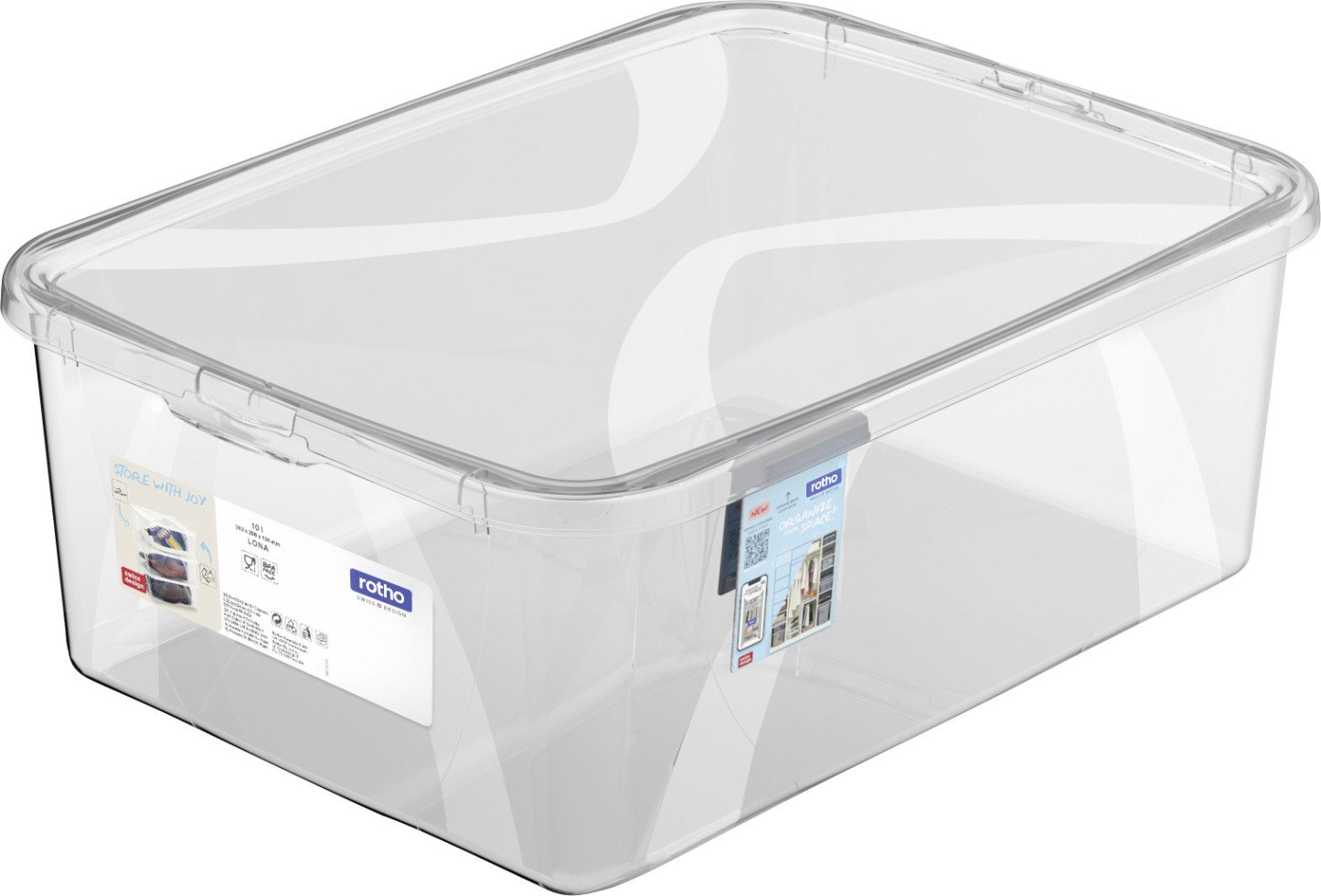 Rotho Transparent Aufbewahrungsbox Lona Inkl. Deckel 10 L Aufbewahrungsbox