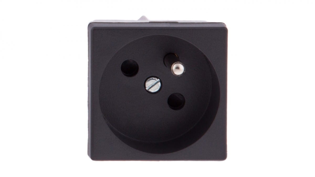 Simon Grau Connect K45 Einzelsteckdose Mit/Ohne 16A Ip20 Schwarz K02/14