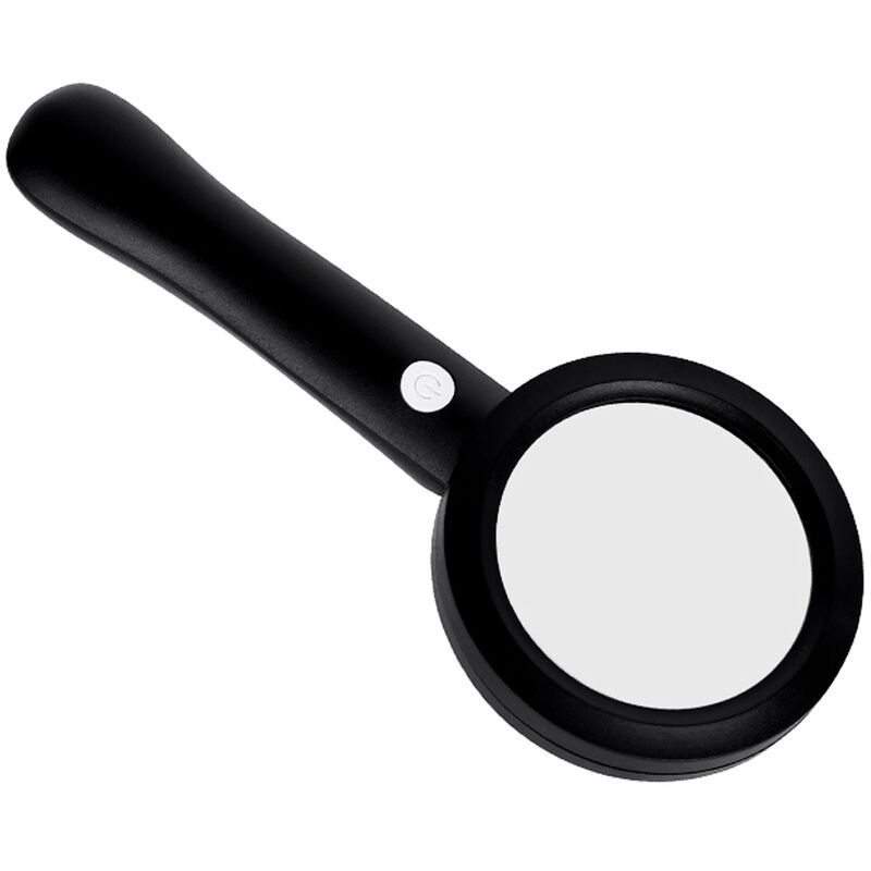 Loupe de poche à 9 LED, luminosité réglable, grossissement 6x, batterie rechargeable