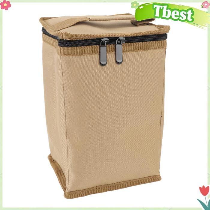 Sac de rangement pour cylindres de carburant, 4 compartiments, tissu Oxford étanche, mousse protectrice, beige