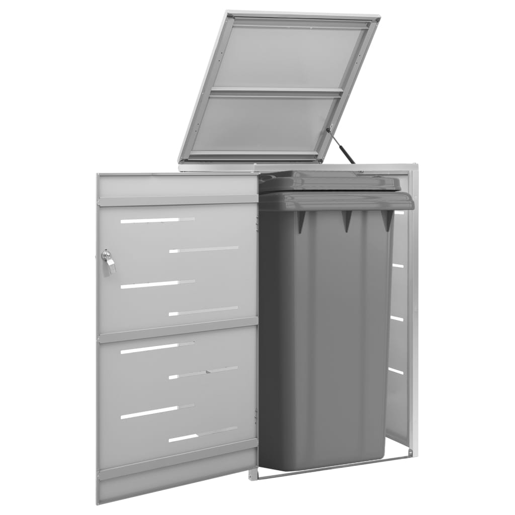 Vidaxl Grau Mülltonnenbox Für 1 Tonne 69X77,5X112,5 Cm Edelstahl