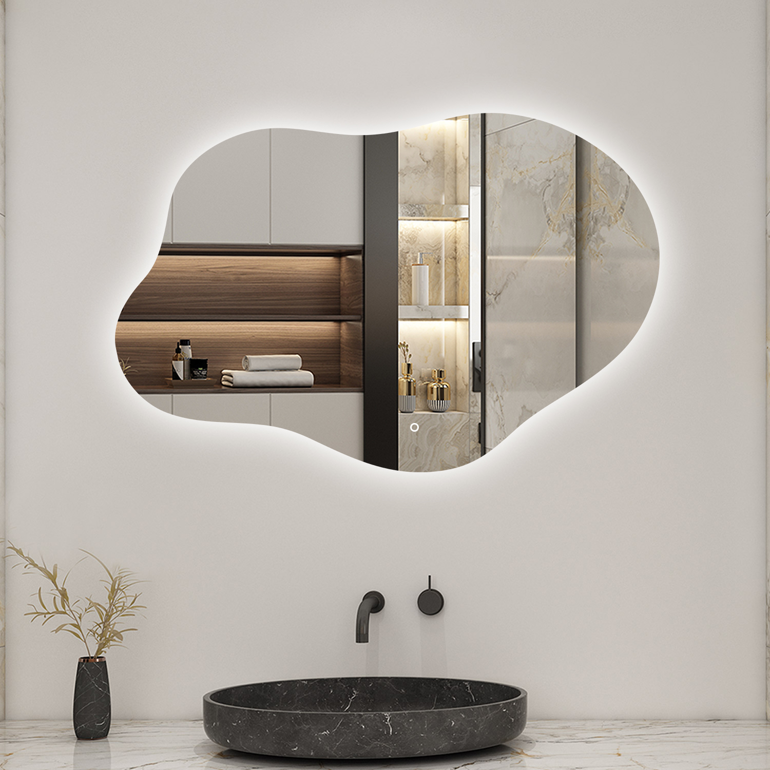 Aica Sanitaire – Miroir Lumineux De Salle De Bain 100×66 Cm