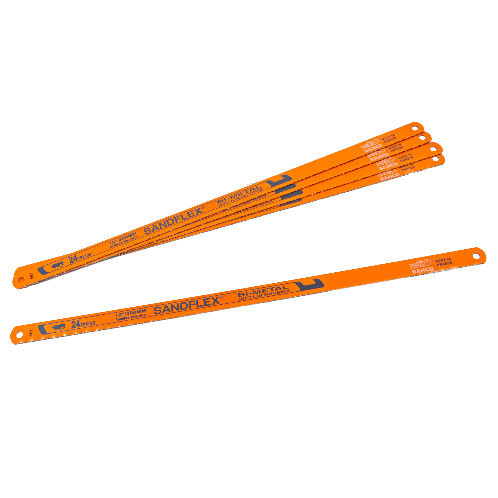Bahco Handsägeblatt Sandflex Bimetall 300Mm 24 Zpz, 5Er Pack 3906-300-24-5P Zähneanzahl:24