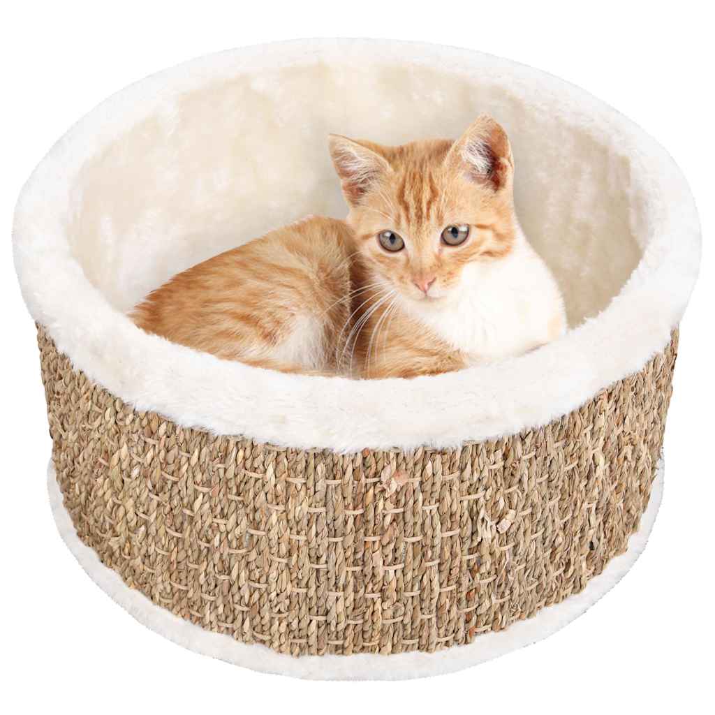 Vidaxl Beige Katzenkorb Rund 36 Cm Seegras