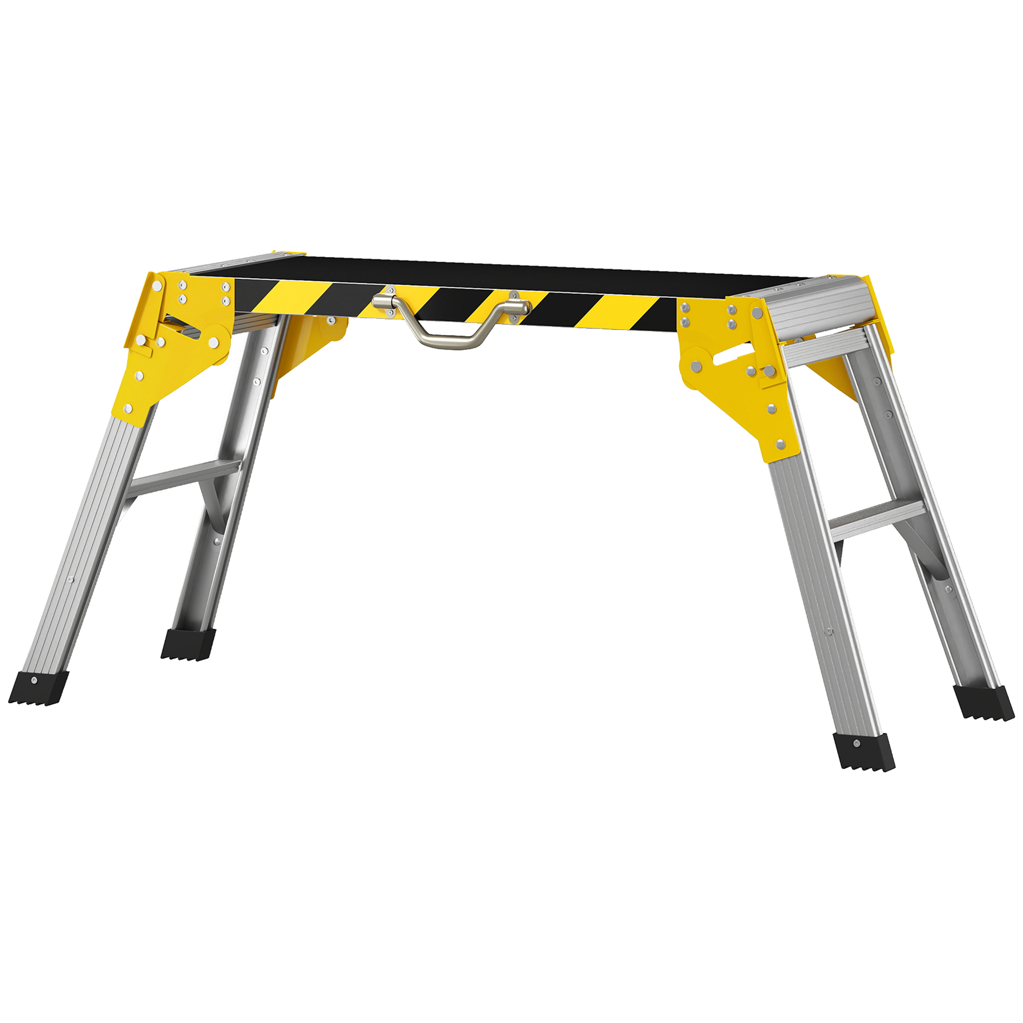 Établi pliable antidérapant en aluminium, 110 x 32 x 50 cm, charge 150 kg, poignée et support à outils