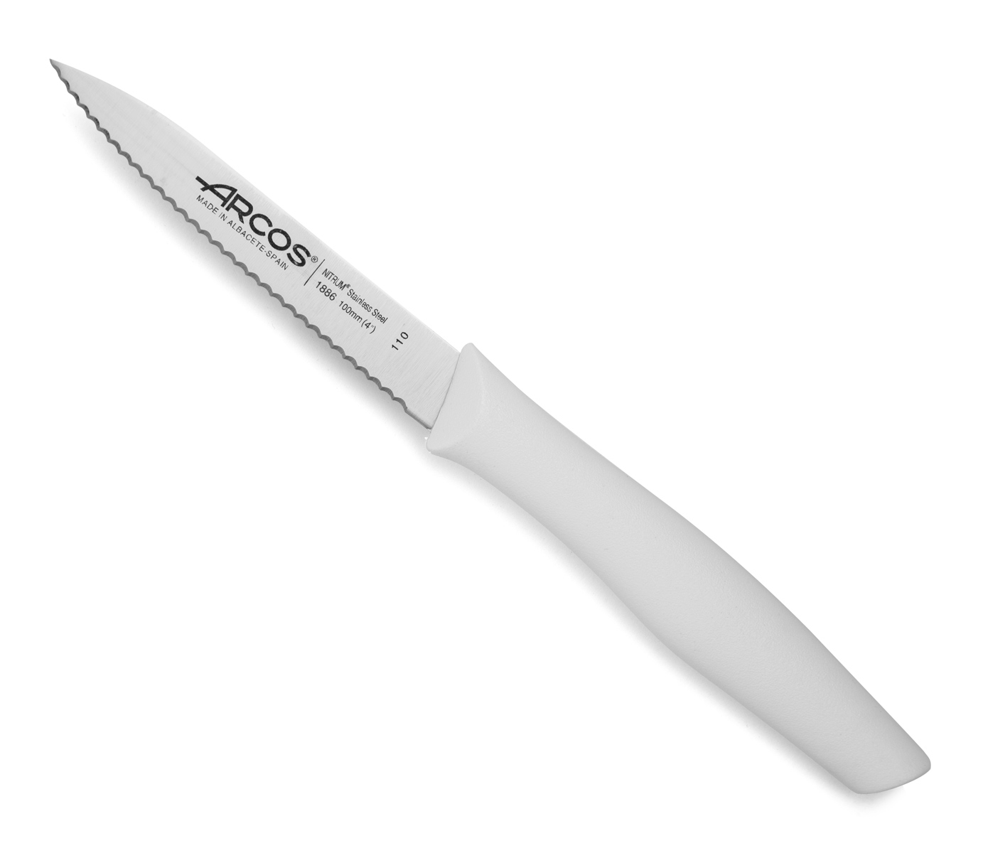 Arcos Weiß Messer Mondador Nova 188614 Edelstahl Nitrum Und Polypropylen Mango, 10 Cm Klinge Im Displaykarton