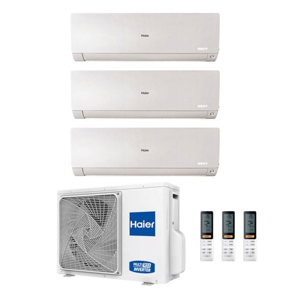 Climatizzatore Haier Trial Split Flexis Bianco 7000+7000+12000 3u55s2sr2fa R-32 A++/a+ 7+7+12