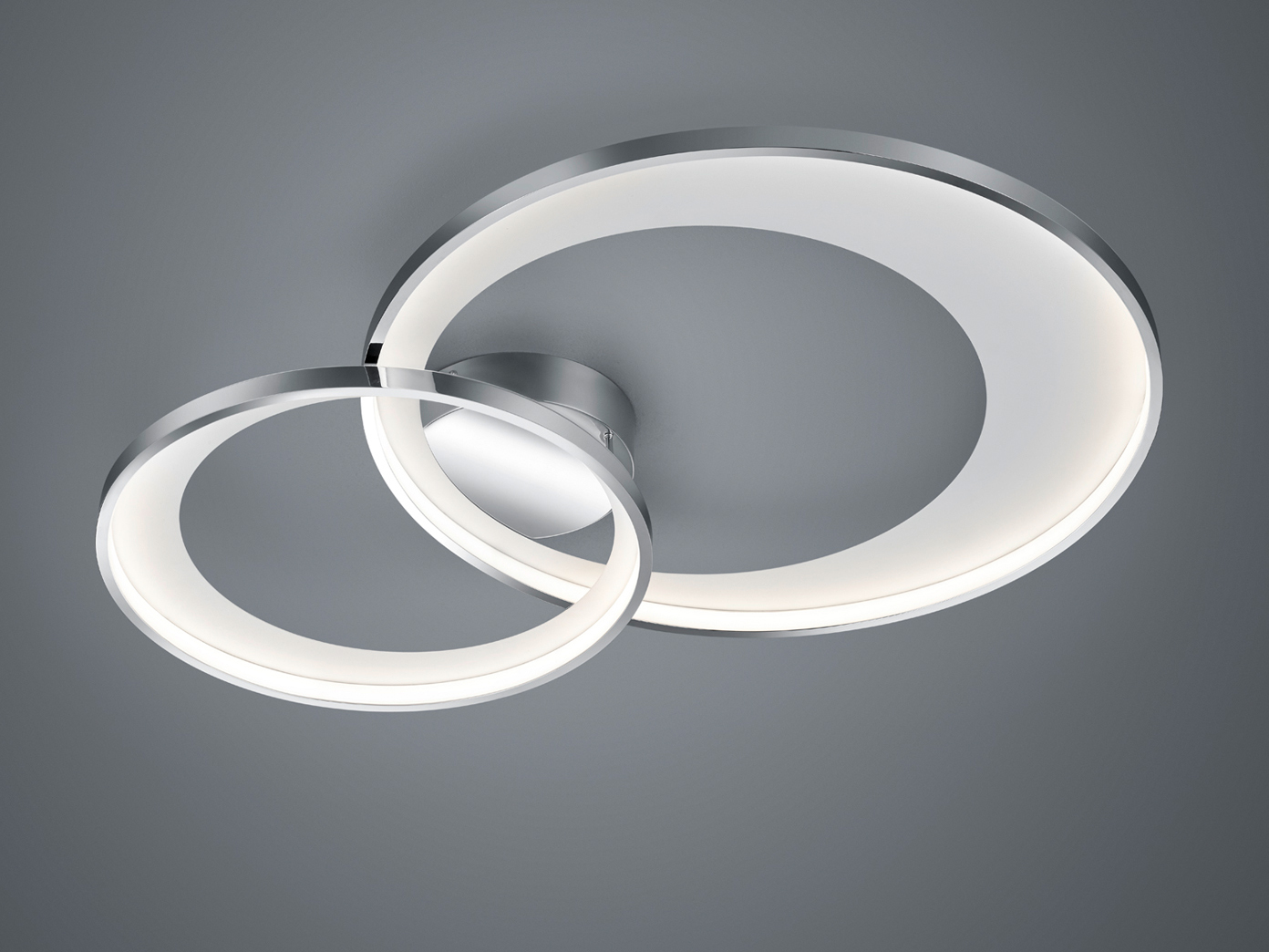 Dimmbare Led Deckenleuchte Granada In Silber Chrom, Breite 85cm