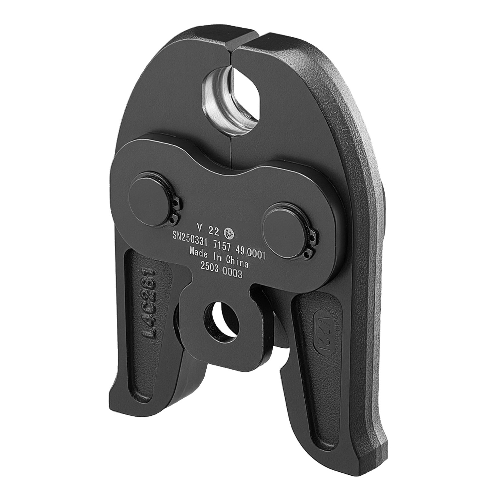 Mâchoire de sertissage V22 en acier cémenté haute résistance pour tubes inox type V, 22 mm